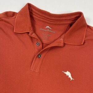 Tommy Bahama Polo Shirt Mens XL Burnt Orange Supima Cotton Blend Island Golf